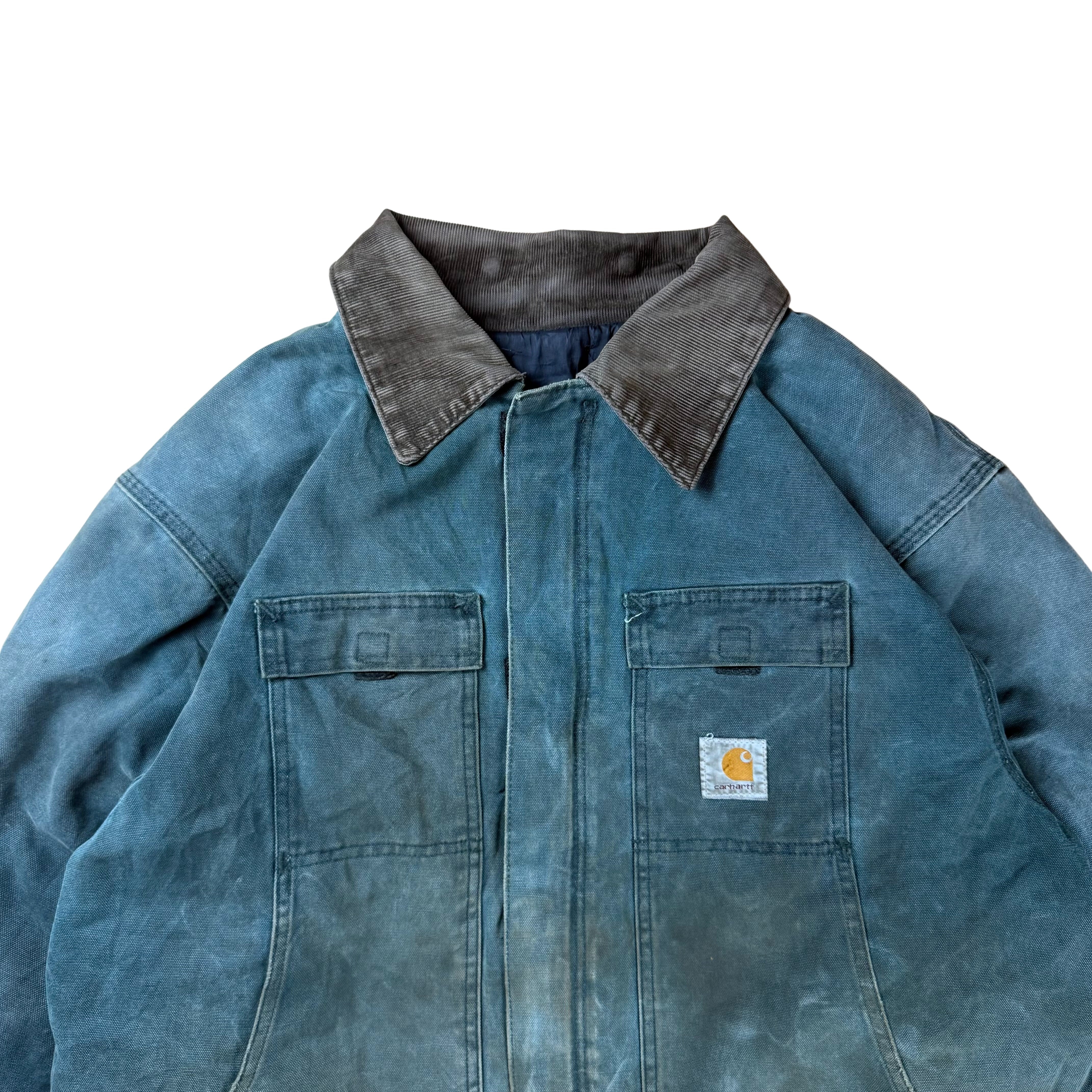 Vintage Carhartt Chore Jacket 90s Faded - XL