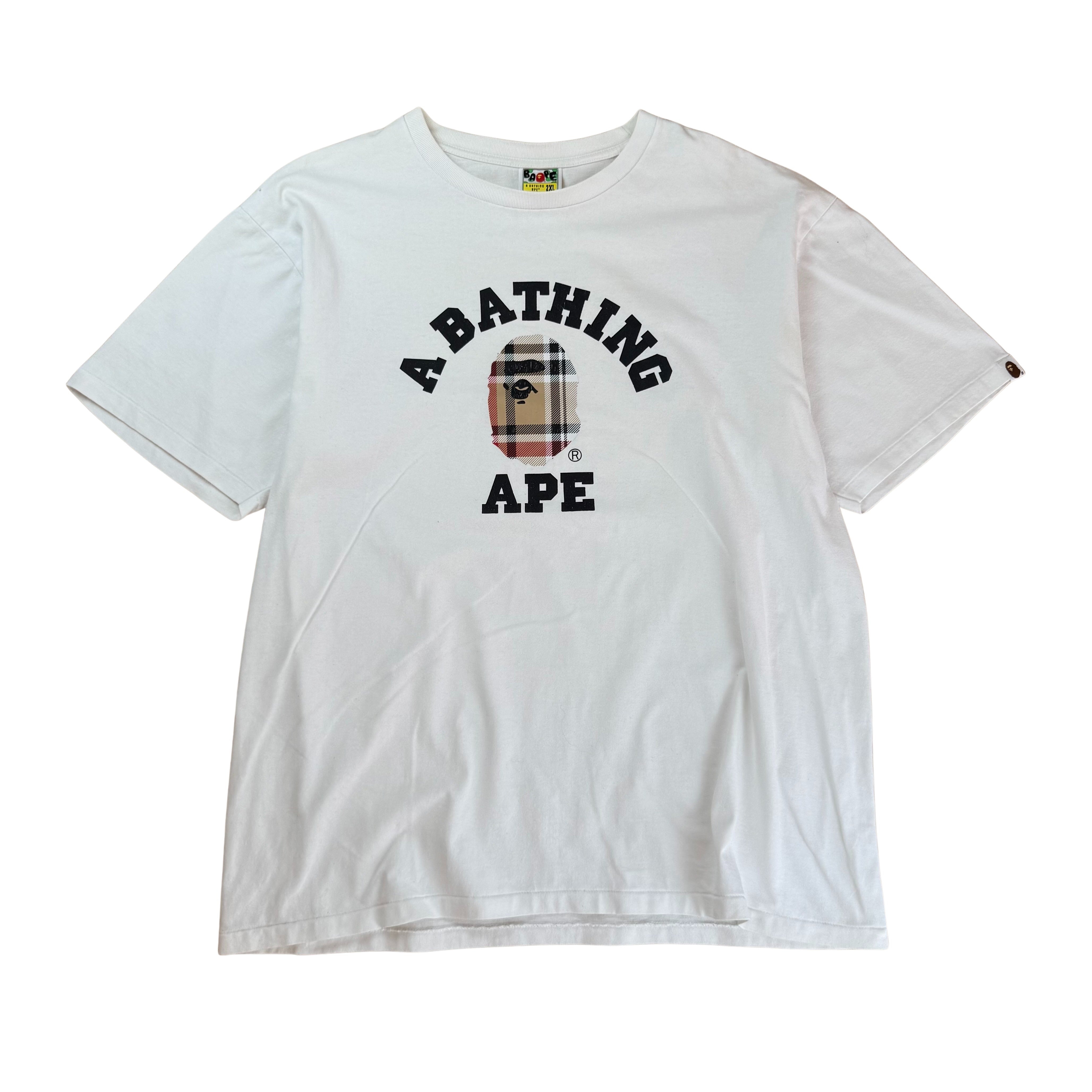 Vintage Bape Check T-Shirt  - XXL