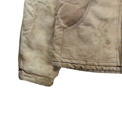 Vintage Carhartt Chore Jacket Hooded 90s Faded  - L