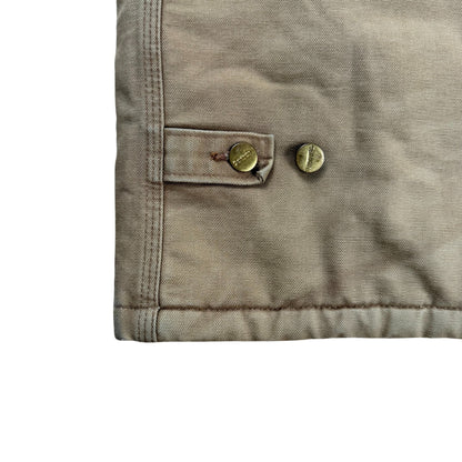 Vintage Carhartt Chore Jacket Hooded 90s Faded  - L