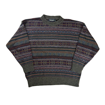 Vintage Timberland 90s Fair Isle Wool Knit Sweater  - L