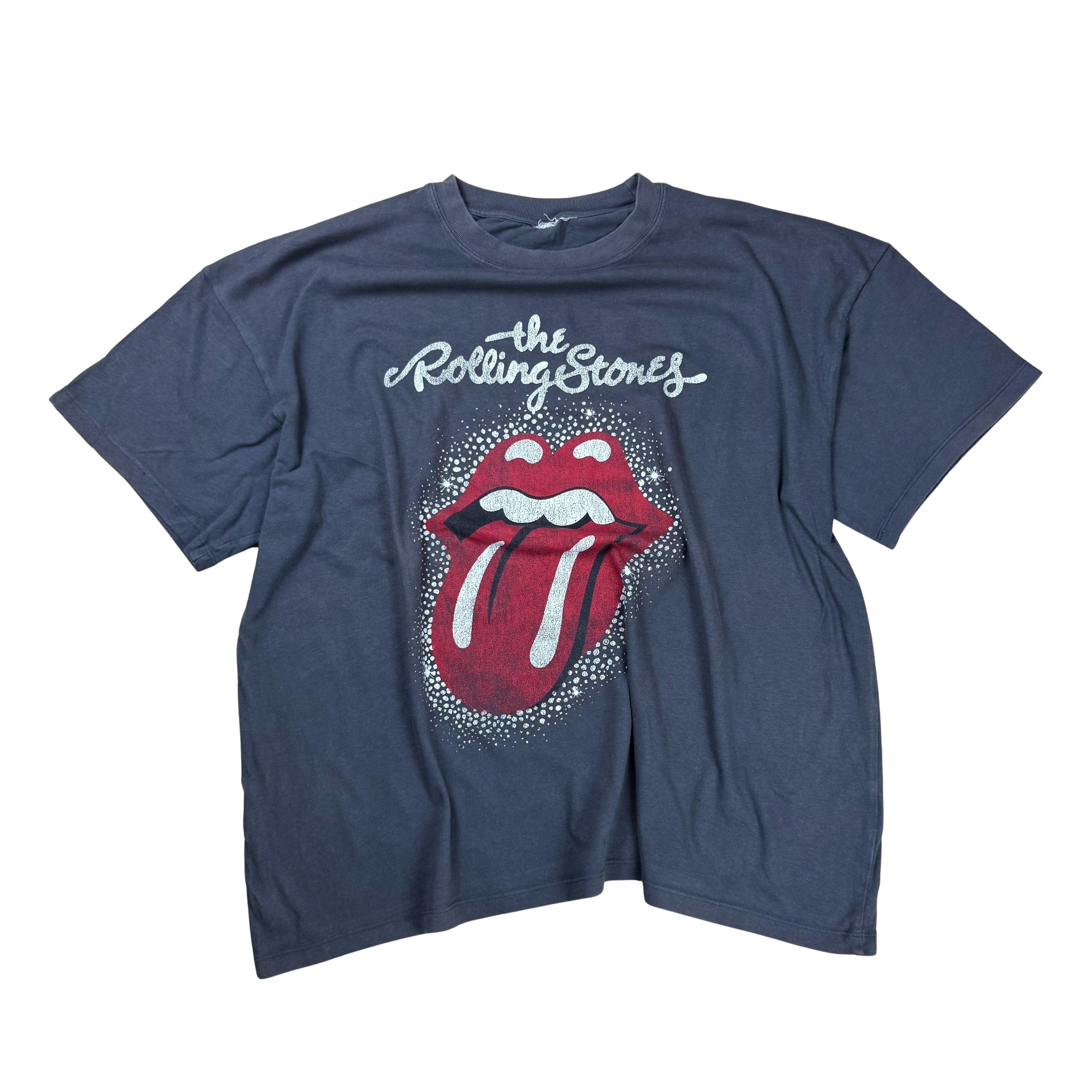 Vintage 90s Rolling Stones Washed Gray T-Shirt  - XL