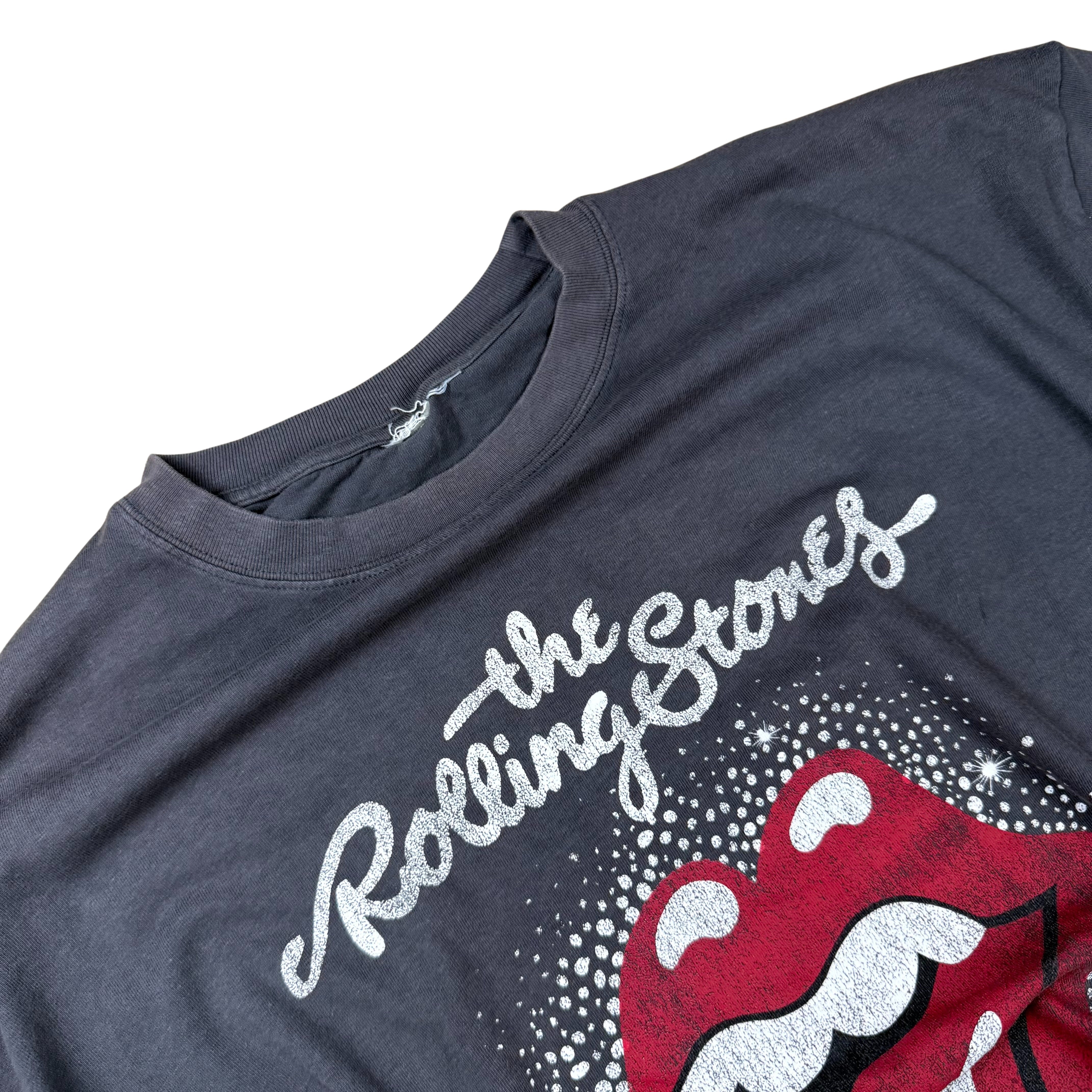 Vintage 90s Rolling Stones Washed Gray T-Shirt  - XL