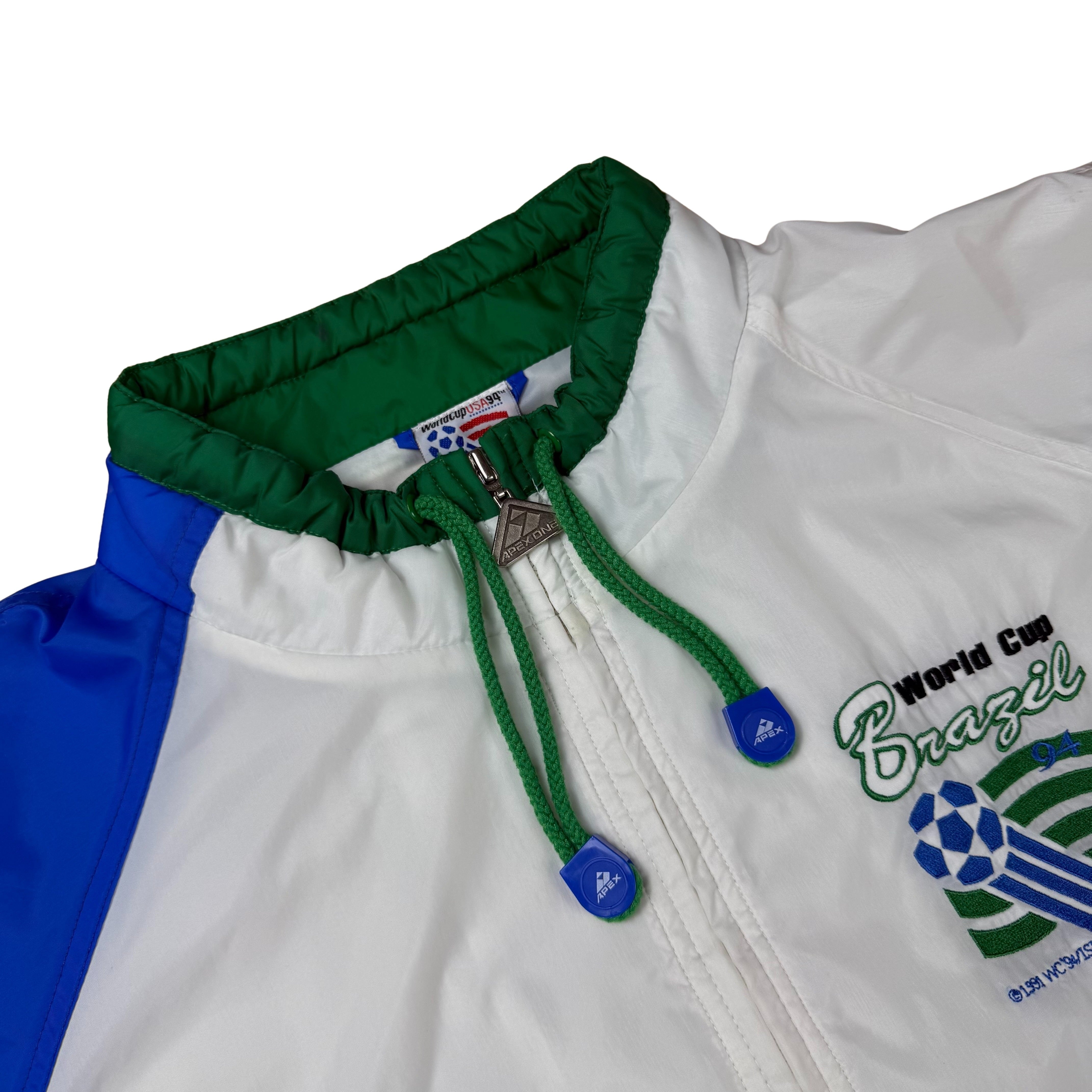 Vintage 90s Apex World Cup Brazil Nylon Jacket Rare  - XL